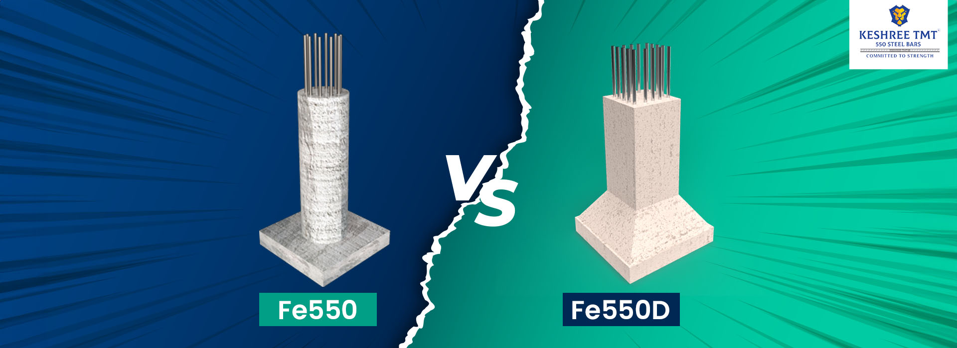 Difference Between Fe550 and Fe550D TMT Bars