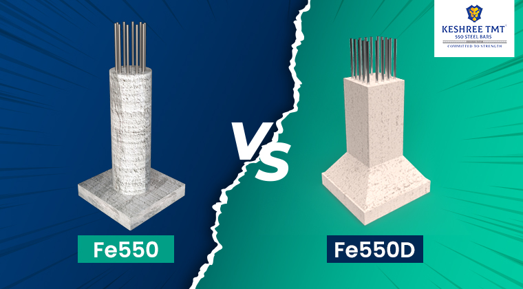 Difference Between Fe550 and Fe550D TMT Bars